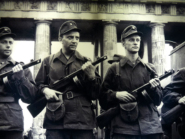 Guards at Berlin wall
