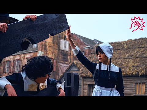 Wednesday Addams 2022 vs Pilgrims x 2 Café and Pilgrim World