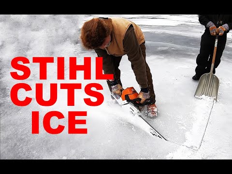 STIHL chainsaws cutting ICE! - #619