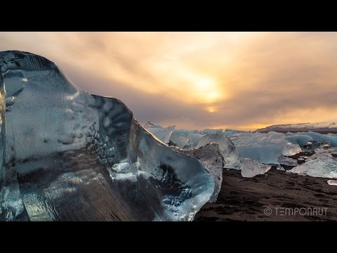 Jökulsárlón Diamond Beach Iceland [Time Lapse, Video, Slow-Motion]
