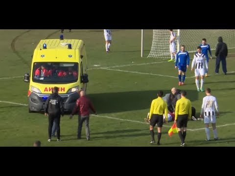 Football player Bruno Boban dies by a ball hit in the chest (cardiac arrest) Croatia