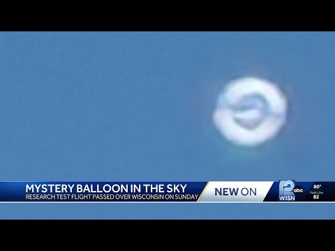 Aerospace balloon spotted in the sky over southeast Wisconsin Sunday
