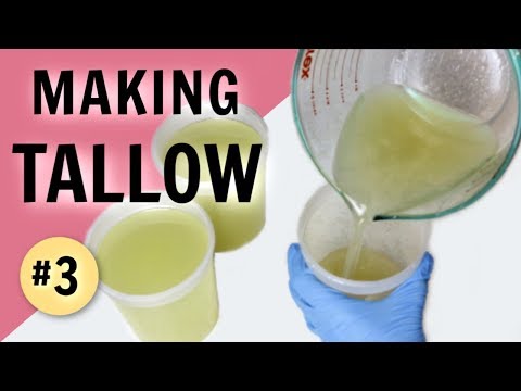 How to Render Tallow for Soap Making | Melting the Fat and Pouring it into Molds (Part 3)