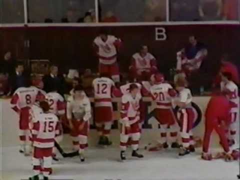 1987 Team Canada- Russia Punch-up in Piestany World Junior Championships brawl