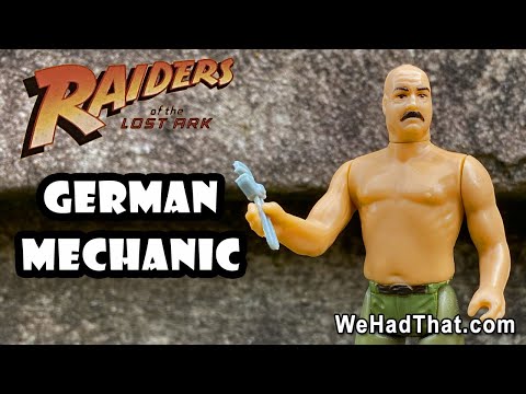 Raiders of the Lost Ark: German Mechanic vintage action figure review Kenner, 1983