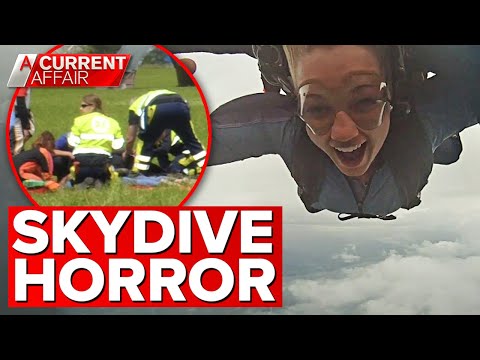 Terrifying moment skydiver&#039;s parachute fails to open | A Current Affair