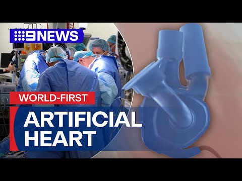 WORLD-FIRST: Aussie man leaves hospital with totally artificial heart | 9 News Australia