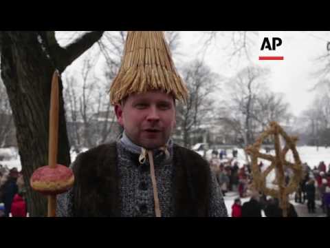 Latvia mask festival ends with colourful parade