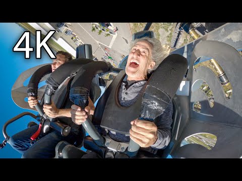 Axis prototype coaster on-ride multi-angle 4K ridercam POV @60fps S&amp;S Worldwide facility