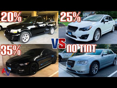 How it Looks to Have 35%, 25%, and 20% Window Tint AT NIGHT! | Night Driving Comparison