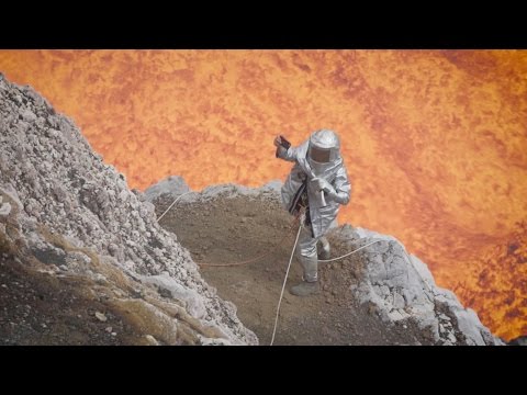 Volcano erupts as scientist takes selfie at craters base!!