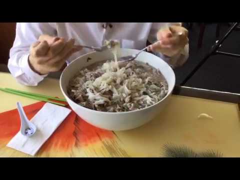 Phozilla eating challenge at Pho 87 Las Vegas with KTNV reporter Tom George