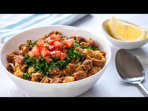 Ful Medames Recipe - Egyptian Vegan Breakfast - Fava Beans and Chickpeas