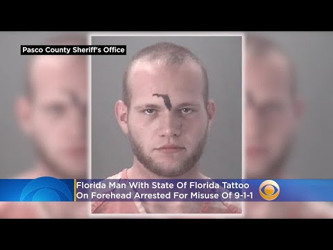 Florida Man With Florida Tattoo On Forehead Arrested For Misuse Of 911, Marijuana Possession