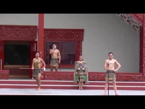 Pōwhiri - Welcome ceremony at marae, Te Puia, Rotorua, New Zealand