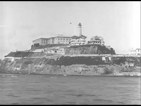 Alcatraz Island Prison Circa 1933 Footage
