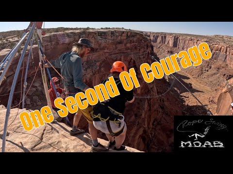 Rope Swing Moab - One Second Of Courage To Push Through Your Fears!