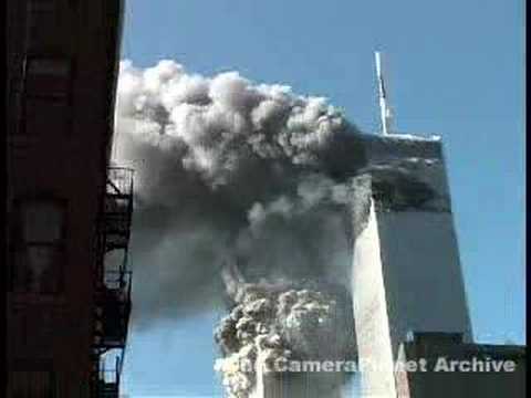 9/11 Archive Footage-South Tower collapsing