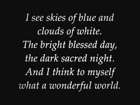 Louis Armstrong - What A Wonderful World (Lyrics)