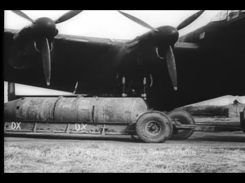 Historic Archival Stock Footage WWII - Super Blockbuster Bomb - The Grand Slam