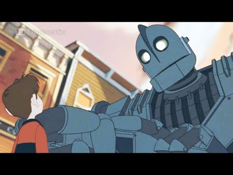 The Iron Giant Intercept the Missile and Save the City | The Iron Giant (1999 Film)