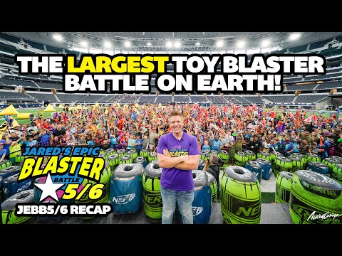 THE LARGEST TOY BLASTER BATTLE ON EARTH! Jared&#039;s Epic Blaster Battle 5/6 Recap!