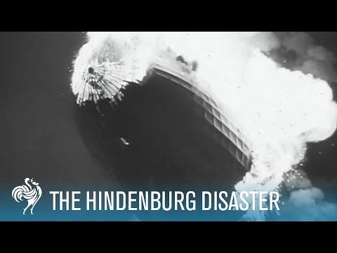 Hindenburg Disaster: Real Zeppelin Explosion Footage (1937) | British Pathé