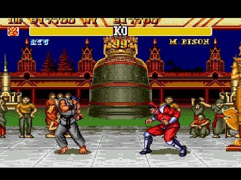 Ryu Strategy - Defeating M. Bison on Hardest Difficulty (Street Fighter 2)