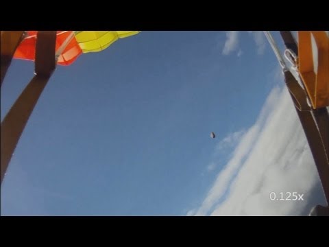 &#039;Meteorite&#039; filmed by skydiver: Footage of hurtling black rock filmed over Norway