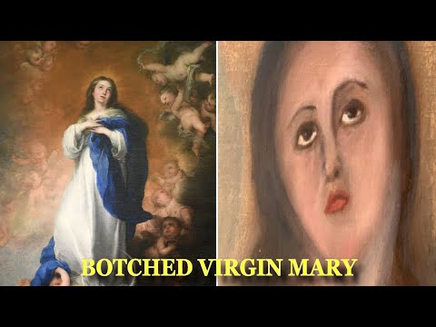 Unrecognisable &#039;Virgin Mary&#039; The Latest Botched Art Restoration In Spain
