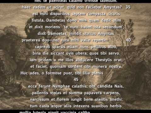 Virgil&#039;s Second Eclogue interpreted with music (Latin w/ english subtitles)