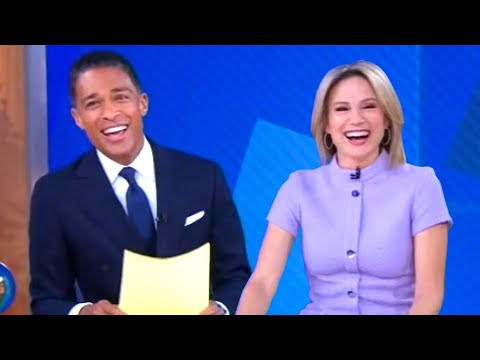 GMA Co-Hosts T.J. Holmes and Amy Robach Joke About GREAT WEEK