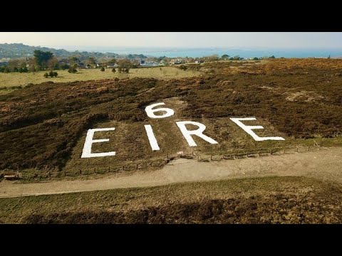 World War II Éire sign highlighting Irish neutrality restored in Howth