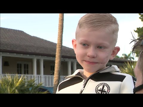 7-year-old boy who rescued his sister from dog attack receives VIP yacht treatment in South Florida