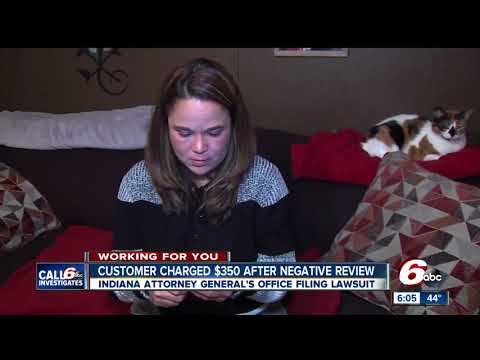 Customer charged $350 after negative hotel review