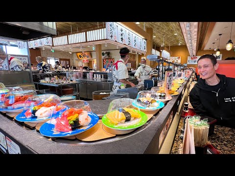 $50 Conveyor Belt Sushi in Japan - Waited in Line for 1 Hour!