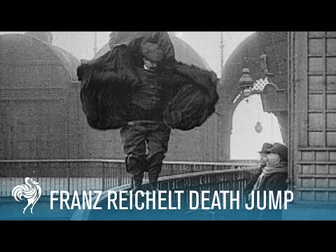 Franz Reichelt’s Death Jump off the Eiffel Tower (1912) | British Pathé