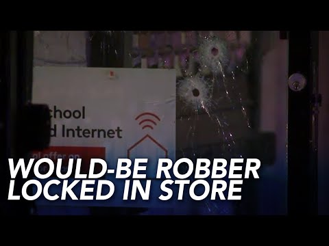 Would-be robber gets locked inside Boost Mobile store, tries to shoot his way out: Police