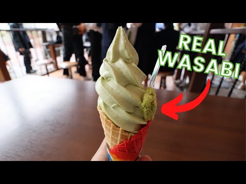 Exploring Wasabi Farm and WASABI FOOD in Nagano, Japan (A Wasabi Ice Cream !?)