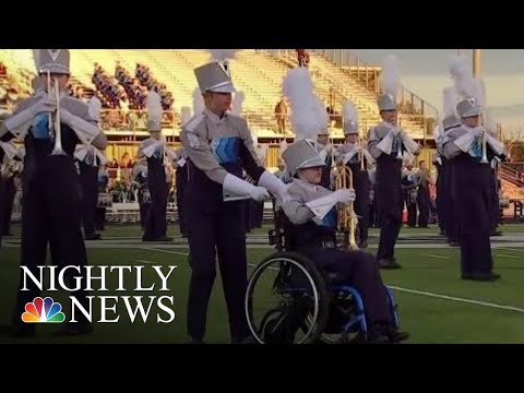 Teen In Wheelchair Marches In Macy’s Thanksgiving Day Parade With Friend&#039;s Help | NBC Nightly News