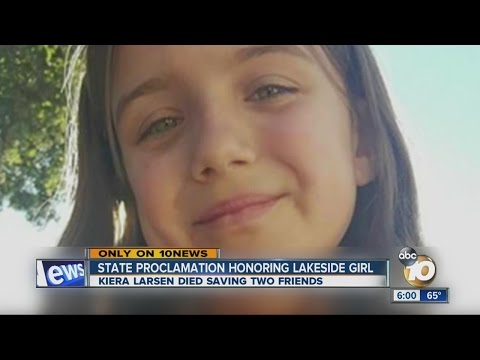 State proclamation honoring Lakeside girl