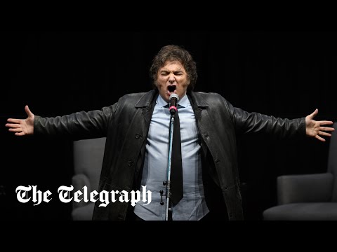 Argentina&#039;s president Javier Milei sings rock song at book launch event