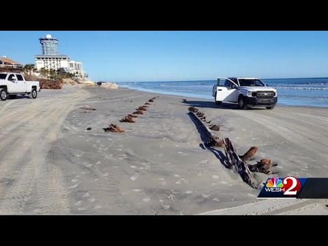 Erosion unearths mysterious object on beach in Daytona Beach Shores