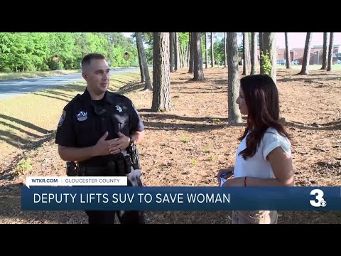 Deputy saves woman by lifting SUV off her