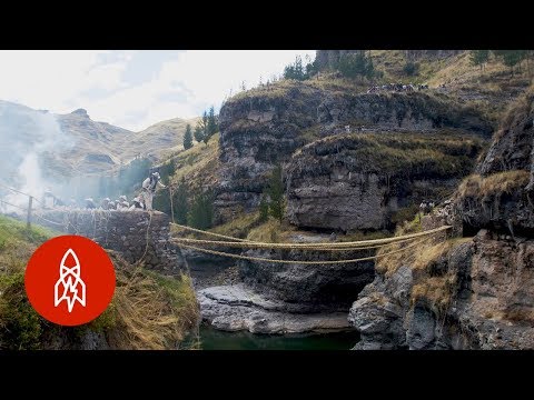 The 124-foot Bridge Woven by Hand