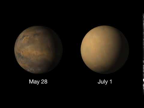 Mars Before and After Dust Storm