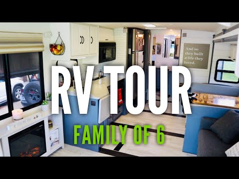 RV TOUR // Family of 6 Living in a Remodeled Class A Motorhome