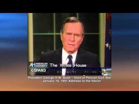 President George H.W. Bush Announces Persion Gulf War 1-16-91