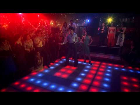 Saturday Night Fever (Bee Gees, You Should be Dancing) John Travolta HD 1080 with Lyrics