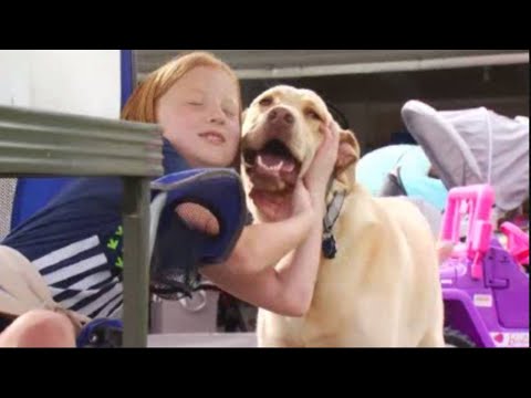 Dog kissing booth helps fight cancer